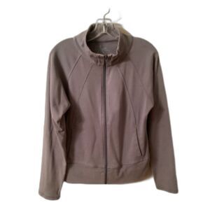 FRESH PRODUCE SIZE MEDIUM PASTEL PURPLE MOCK NECK ZIP UP JACKET